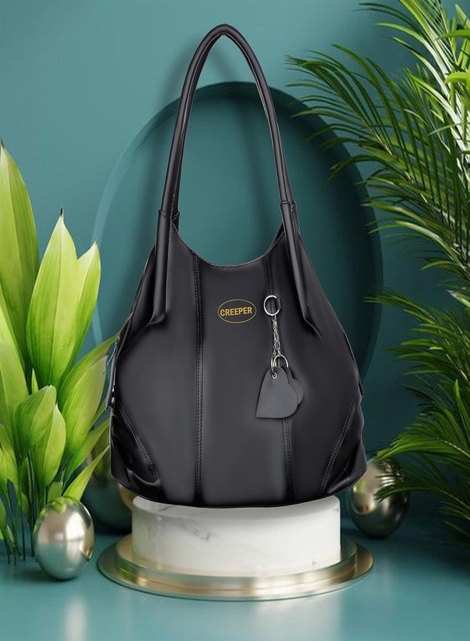 creeper Women's Handbag/Shoulder bag With 3 Zipper Pocket (Black) - Image 2